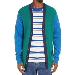 BP. Men's Colorblock Varsity Cardigan